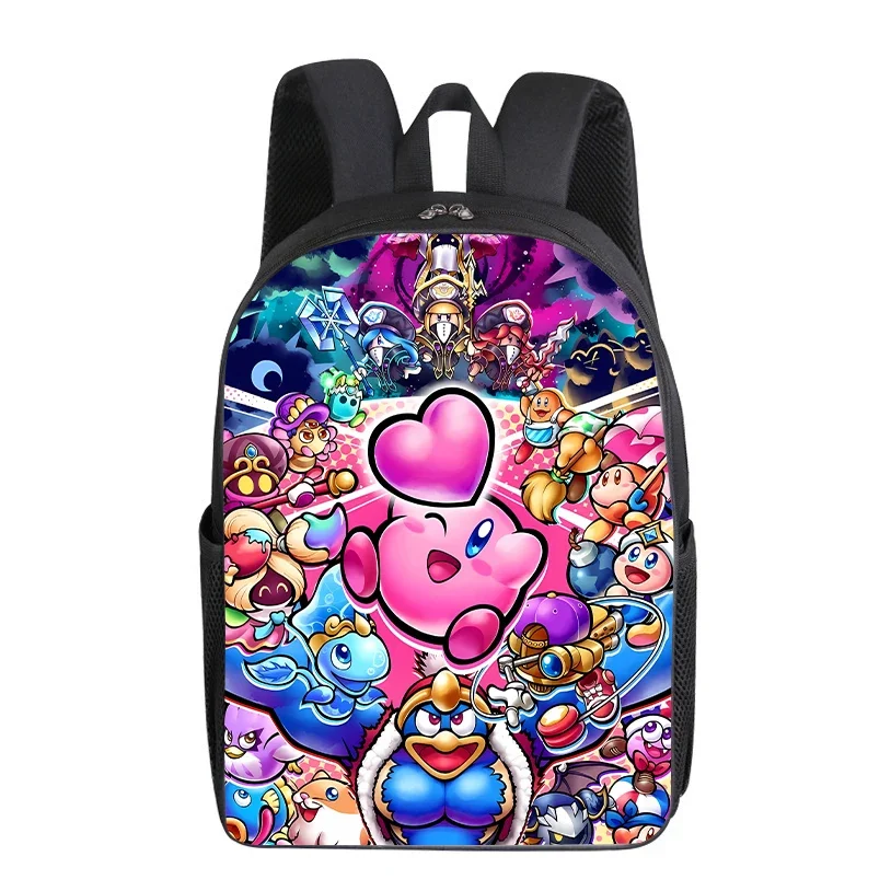 Star Kirbys Teenage Backpack Game Cute Cartoon Print Student Novel Child Back To School Bag Supplies Men Women Official Knapsack