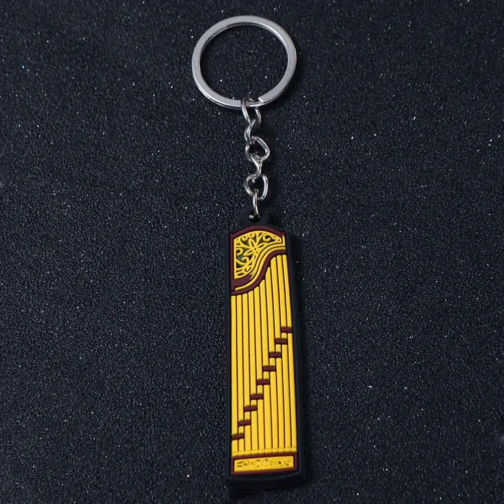 

Jewelry Saxophone Silicone Piano Violin Guitar Key Rings Musical Instrument Pendant Guitar Keyring Holder Guitar Keychain