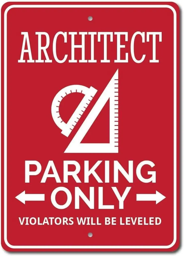 Architect Parking Sign, Architect Tin Sign for Architect Decor, Architect Sign｜Vintage Wall Decor Aluminium Sign ;,24ja05saA8