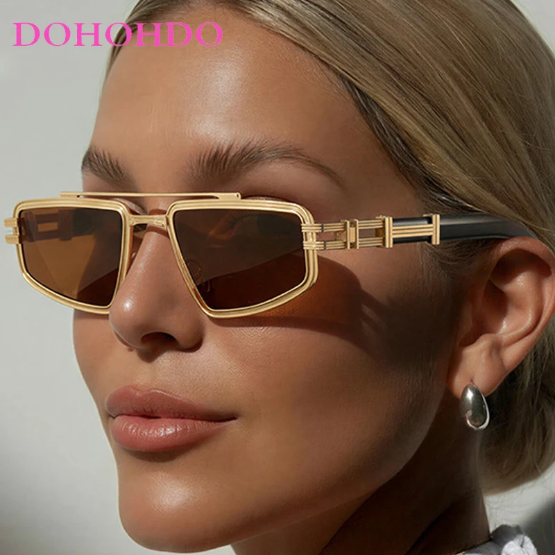 

Fashion Steampunk Metal Twin Bridge Pilot Sunglasses Women Luxury Classic Men Sunglass Outdoor Driving Shade Eyewear UV400 Очки