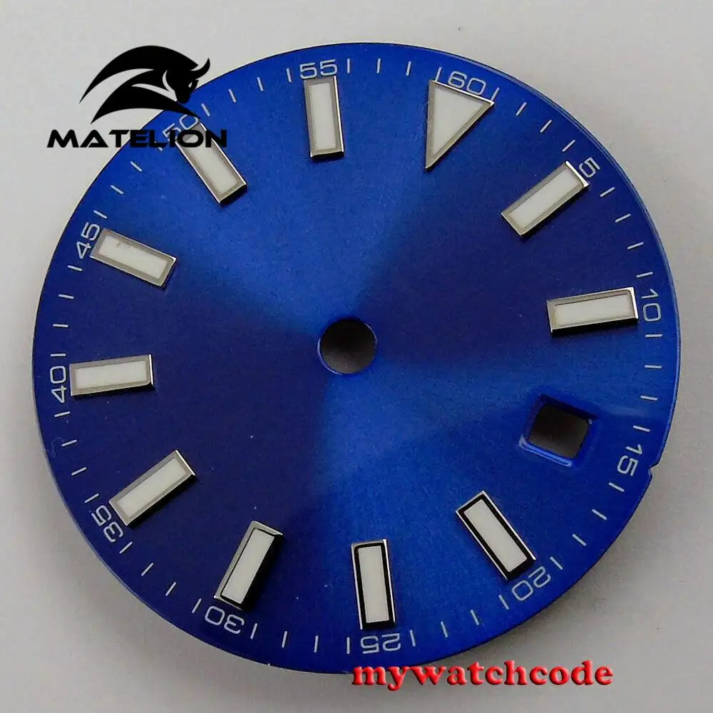 取り付けブラケット29mm,青と黒の時計,白,2824 dg2813 3804 miyota 8215 nh35