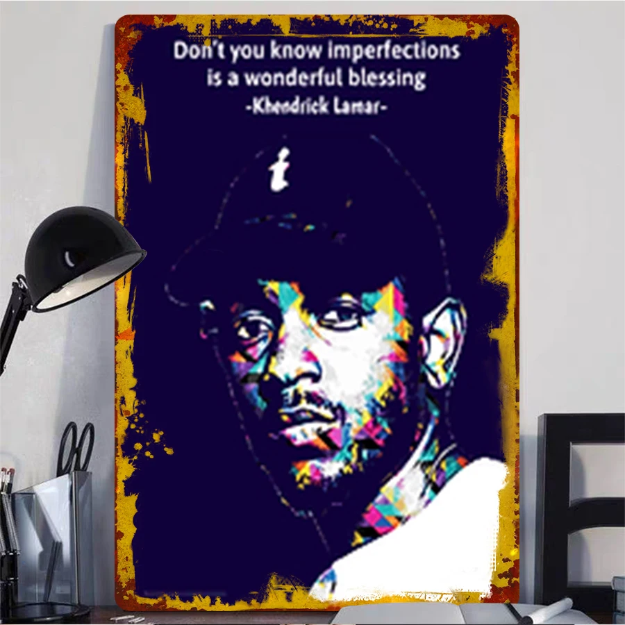 Custom Kendrick Lamar Quote Metal Wall Art Home Decor Music Lyric Print Poster