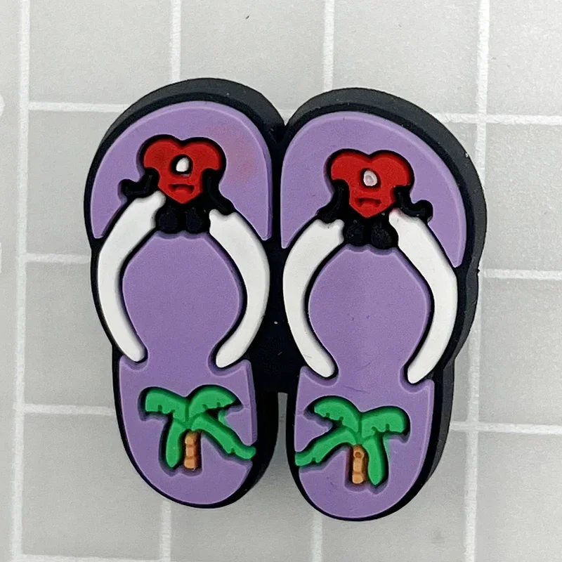 Single Sale 1Pcs Colorful Cartoon Slippers PVC Shoe Charms Accessory Shoe Upper Pins Buckle Decorations Badge Kids Gifts