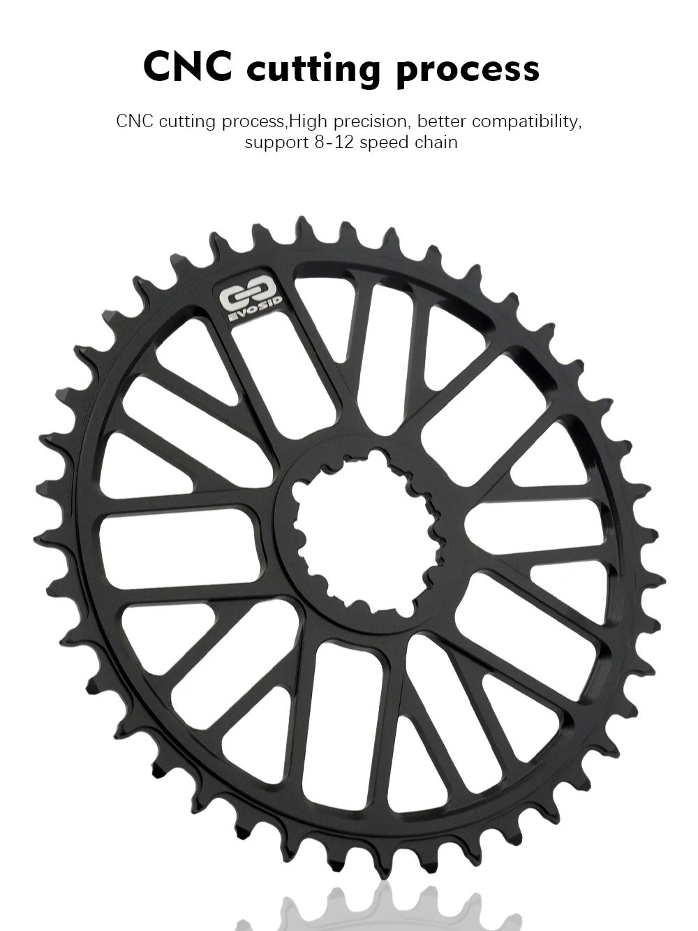 EVOSID Ultraleichte Rennradkurbel 160/165/170 mm Gravel Fahrradkurbelgarnitur 8S 9-12S Faltrad Intregated Kurbel Kettenblatt 40T-50T – Detail 33