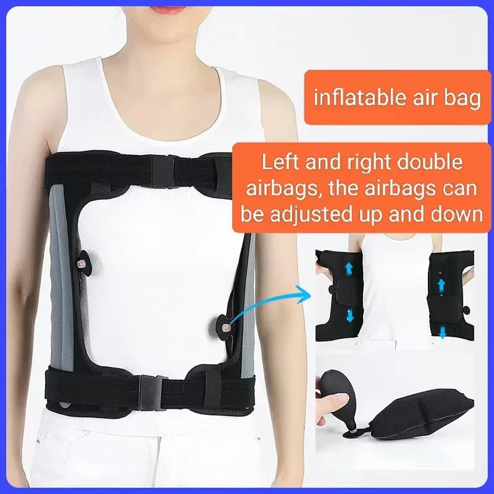 1PCS TLSO Fixed Spinal Brace,Lightweight & Adjustable Back Brace for Adult,Post Surgery Support,Hunchback with Inflatable Airbag
