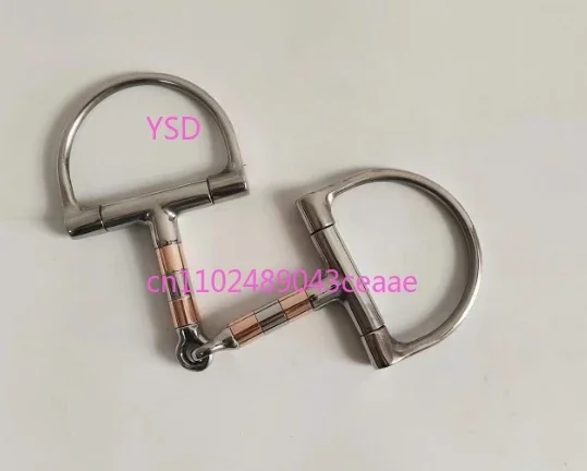 304 Stainless Steel D-Shaped Two-Section Copper Tube Rotatable Equestrian Tack (Including Halter, Bit, Rein Components)