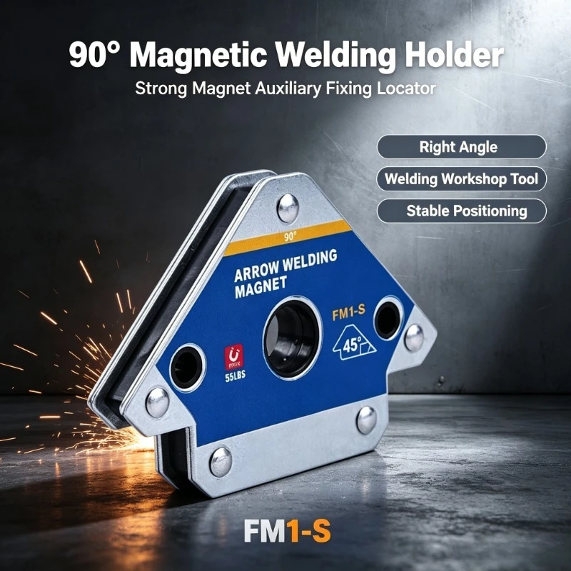 For 90° Right Angle Magnetic Welding Holder Strong Magnet Auxiliary Fixing Locator Welding Workshop Tool