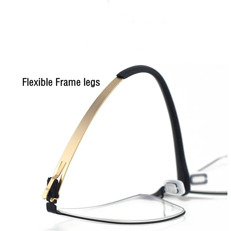 إطار نظارات طبية من الفولاذ المقاوم للصدأ من سلسلة برلين بدون براغي مصنوع يدويًا للنساء خفيف الوزن نظارات طبية ألمانية