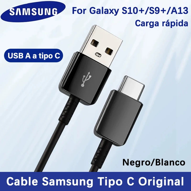 Cable Original Samsung tipo C USB C Cable de datos de carga rápida para Galaxy A12 A13 A14 5G A21s A04s A02s M21 S10 S9 Tab A9 Plus