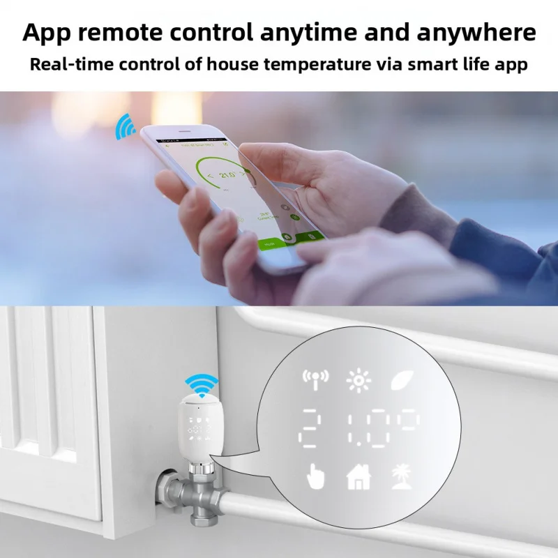 Tuya ZigBee Smart Heating TRV Thermostatic Valve - App Control | Timer | Energy-Saving | Constant Temperature
