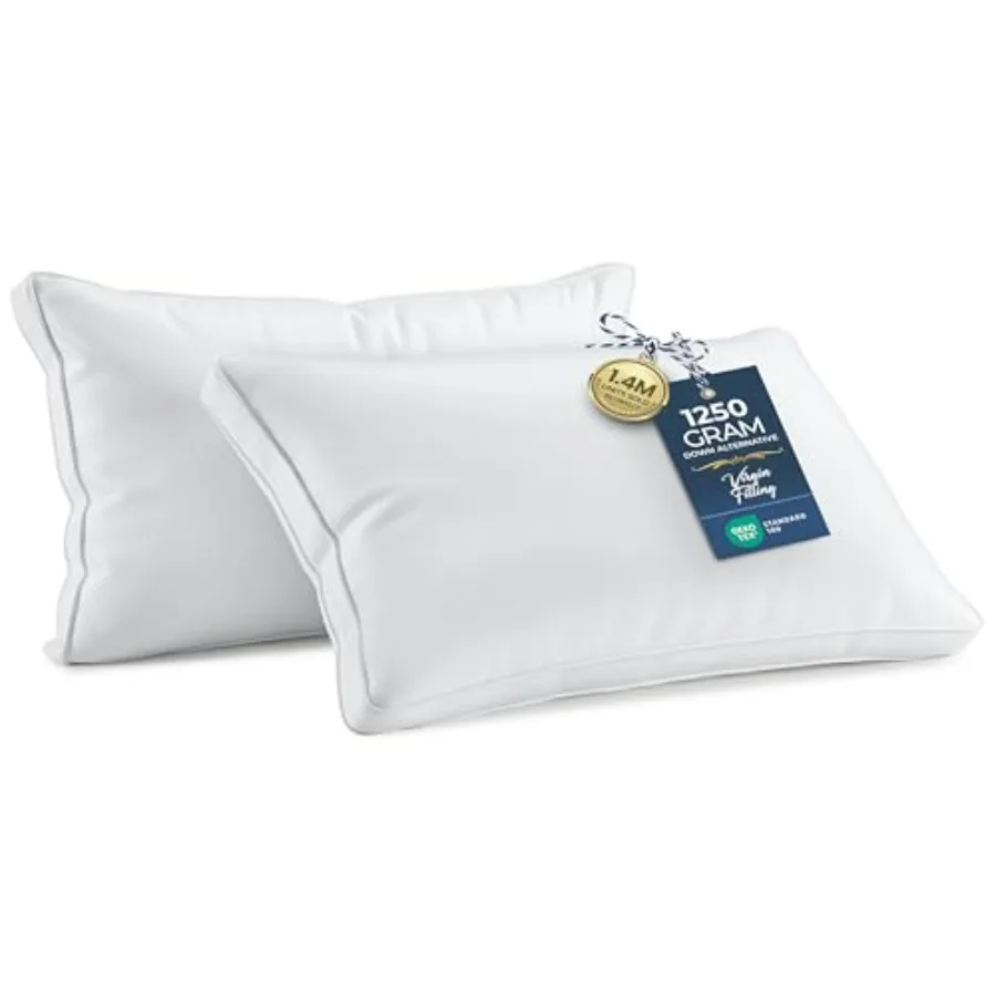 

Bed Pillows for Sleeping King Size,Set of 2, Soft and Fluffy Pillow with Down Alternative Filling, Cooling, Hotel Quality, Guss