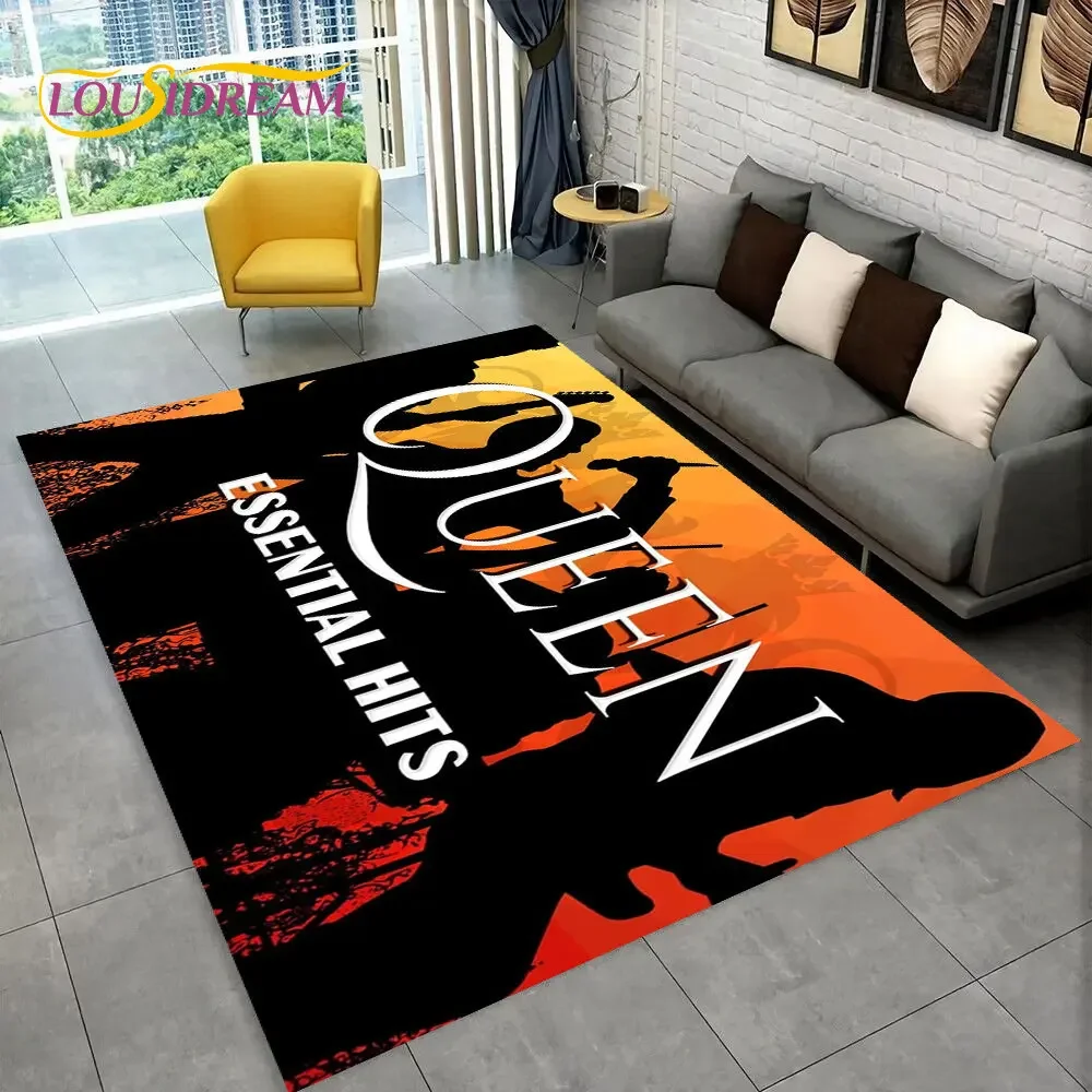 

Фредди Меркьюри Queen-Rock-Band Area ковер, ковер для гостиной, спальни, дивана, коврик для украшения, детский игровой нескользящий напольный коврик