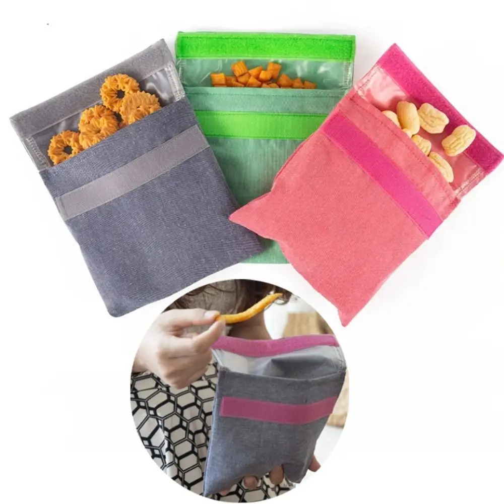 Portable Insulated Snack Bag TPU Reusable Compact Snacks Bags Eco Food Storage Food Pouch for Picnic Travel Office