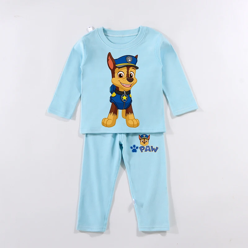 PAW Patrol Pajamas Suit Cartoon Printed Soft Comfortable Long Sleeves Boys Girls Clothes Fashion Anime Tops Pants Birthday Gifts