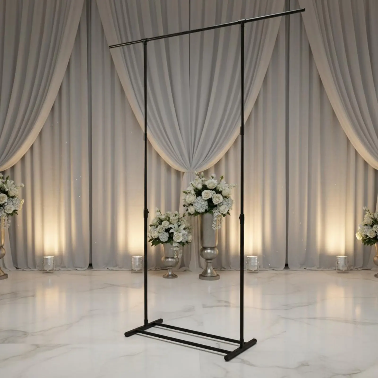 Soporte decorativo para arco de boda con base estable – Fondo fotográfico - imagen 4
