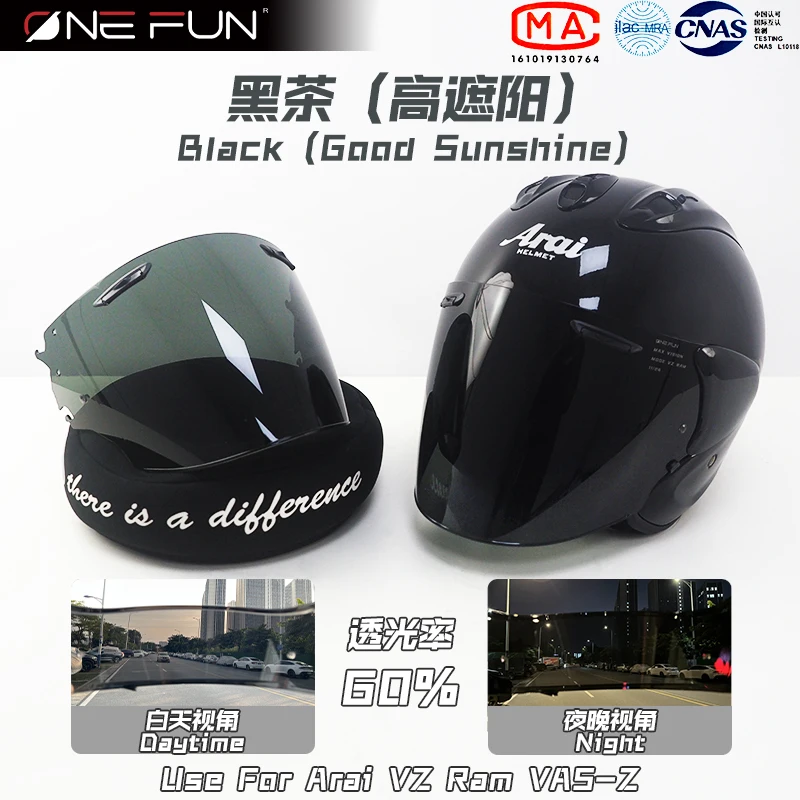 VZ RAM Photochromic Visor for Arai Helmet - Black Rainbow Silver