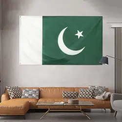 Polyester Party Supplies 90*150CM/3 x 5 FT Pakistan Flag Festive Articles Banners Bunting