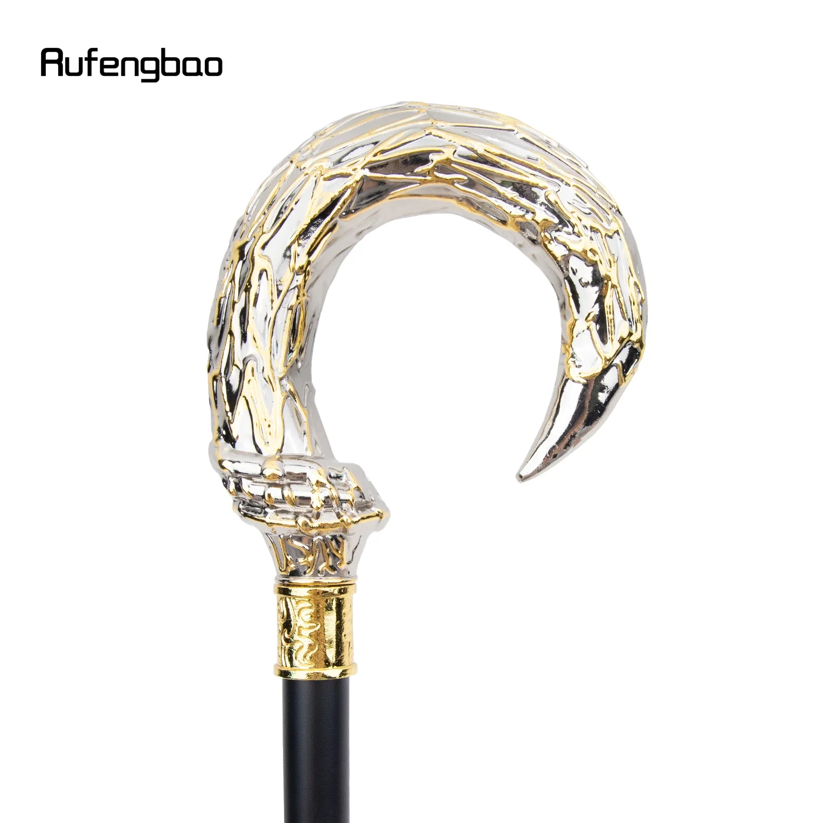 Golden White U Steampunk Walking Cane Fashion Walking Stick Gentleman Luxury Crosier Knob Walking Stick 92cm