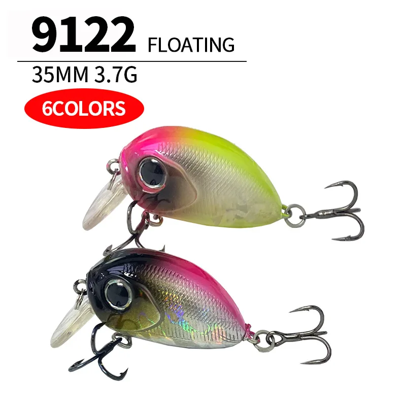 New Crankbait Wobblers Lure 35mm 3.7g High Quality Hooks 10 Different Colors Artificial Bait Hard Fishing Cranks