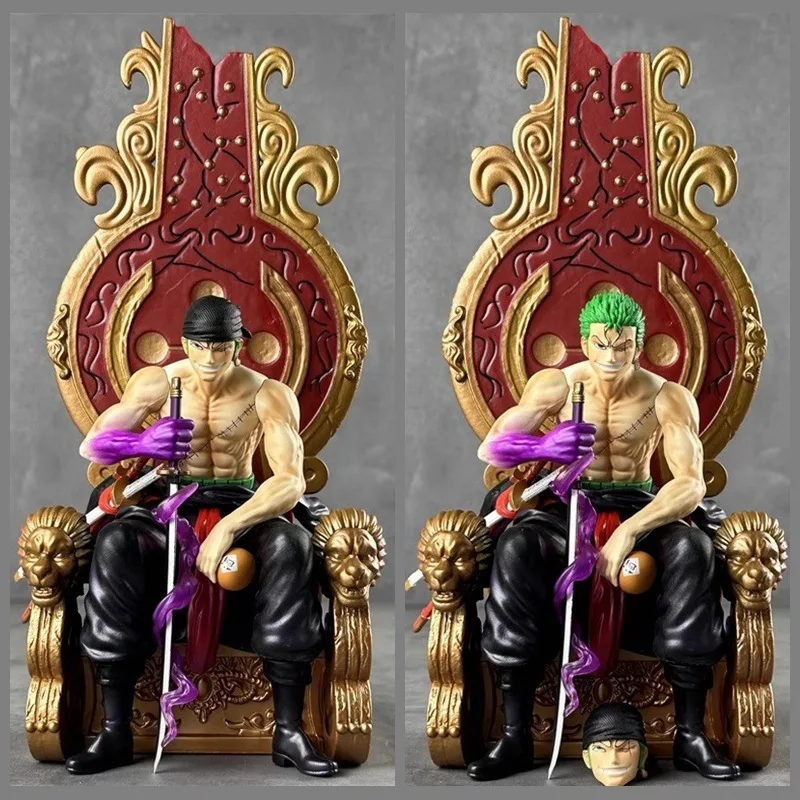 

Аниме One Piece Roronoa Zoro Фигурки Трон Сидящая поза Серия Фигурка Коллекционная модель Игрушка Украшение Детские игрушки