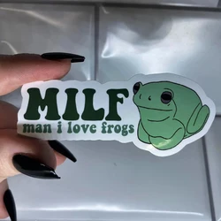 Pegatinas de coche divertidas I Love Frogs para ventana, parachoques, carrocería, paquete de pegatinas, piezas de automóviles, accesorios exteriores, calcomanías de vinilo impermeables