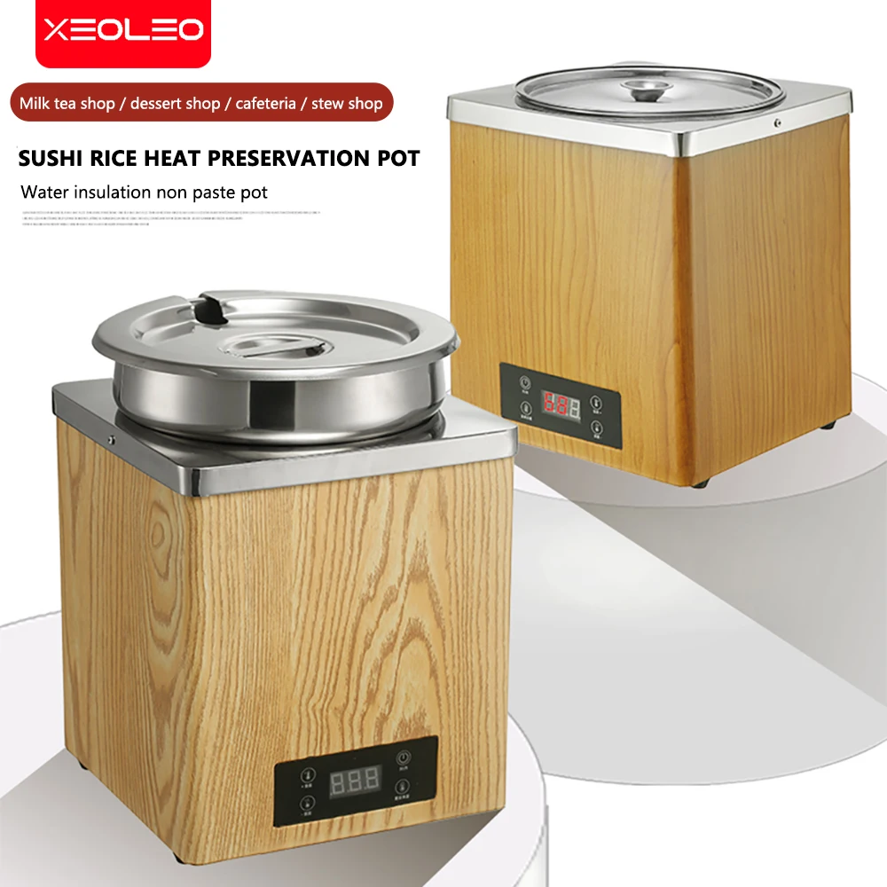 XEOLEO-Olla aislante térmica de acero inoxidable para el hogar, calentador de perlas de azúcar marrón, Tapioca, Sago, 7L
