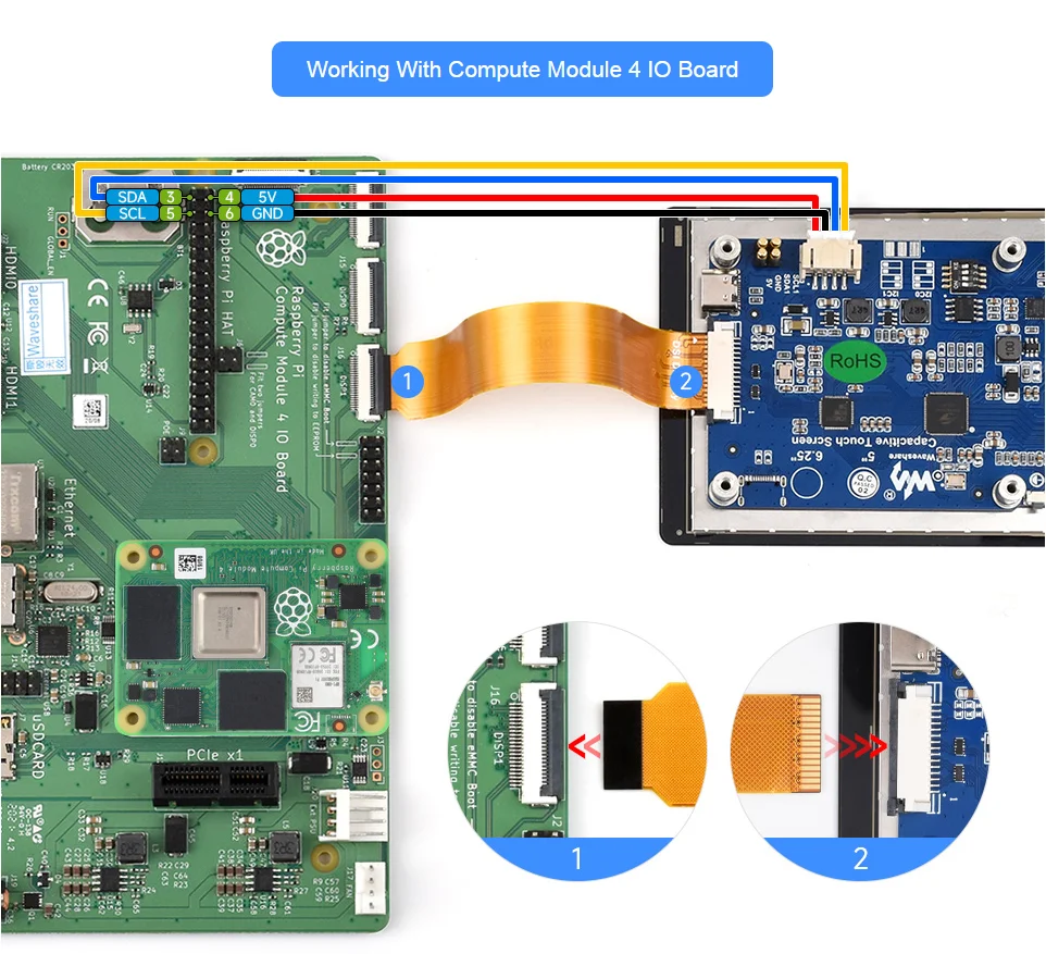 Ecran-lcd-dsi-waveshare-5-pouces-d-tactile-5-points-720-×-1280-ips-panneau-en-verre-trempe-avec-liaison-optique-interface-dsi