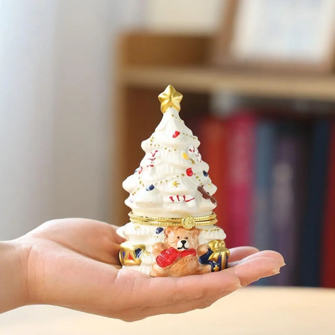 New Creative Ceramic Jar Christmas Tree Scented Candle Lovely Fragrance Tabletop Decoration Christmas Gift Decoration Home