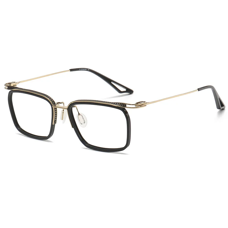 SH80863 Retro Pure Titanium Glasses Rim Business Men's Hawksbill Glasses Frame com Myopic Glasses Opção Plain Glasses