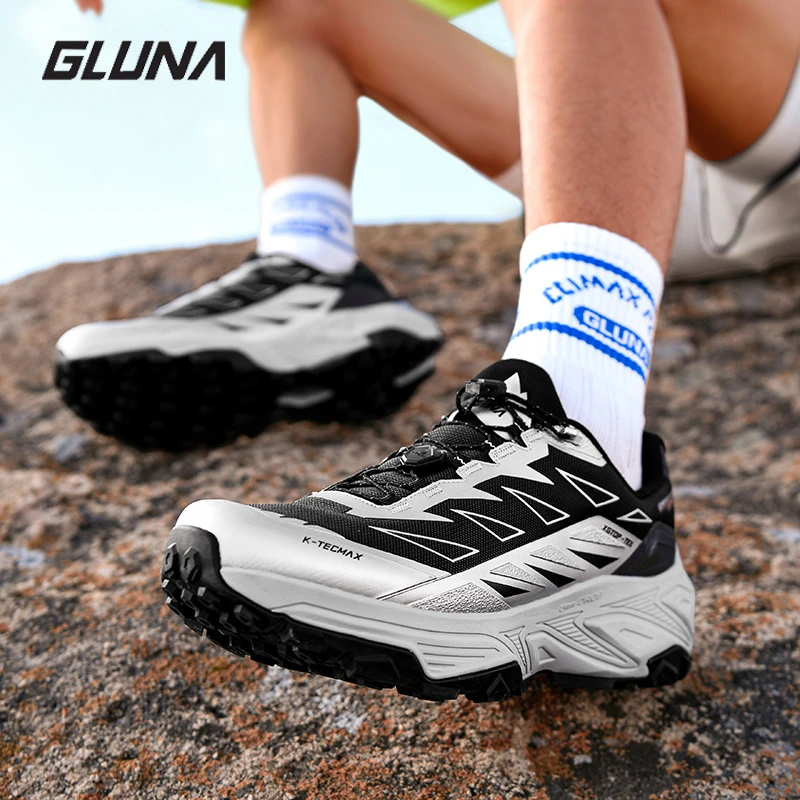 GLUNA Outdoor Off-Road Running Shoes Are Waterproof Breathable Shock-Absorbing Hiking And Mountaineering Shoes For Men And Women