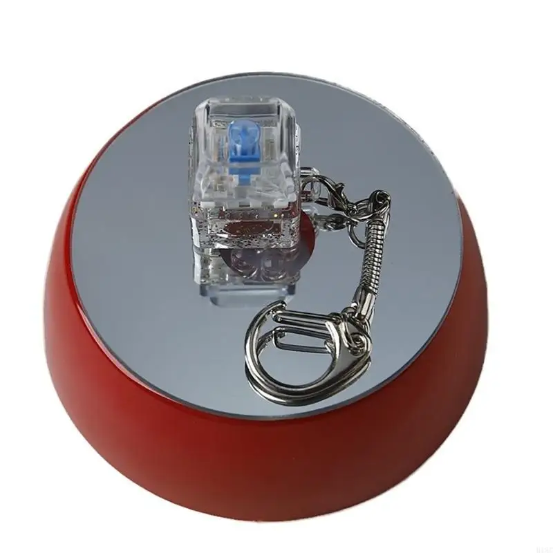 918C 1 Bàn Phím Cơ Công Tắc Bút Thử Móc Khóa Đồ Chơi Công Cụ Giảm Căng Thẳng Có Đèn LED 1 Phím