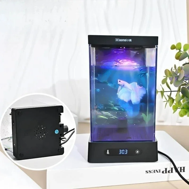 Desktop small mini heating oxygen multi-functional fish tank