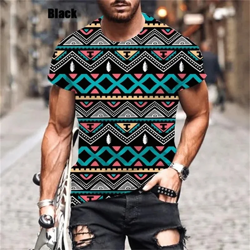 Hot Sale Printed Geometry Graphic T Shirts Men Cool Street Short Sleeve Women Fashion O Neck Harajuku T-shirt Kids Y2k Tee Tops