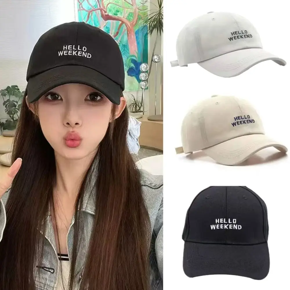 

2025 New Letters Embroidered Peaked Cap Comfortable Adjustable Baseball Cap Breathable Modify Face Shape Hip Hop Hat Unisex