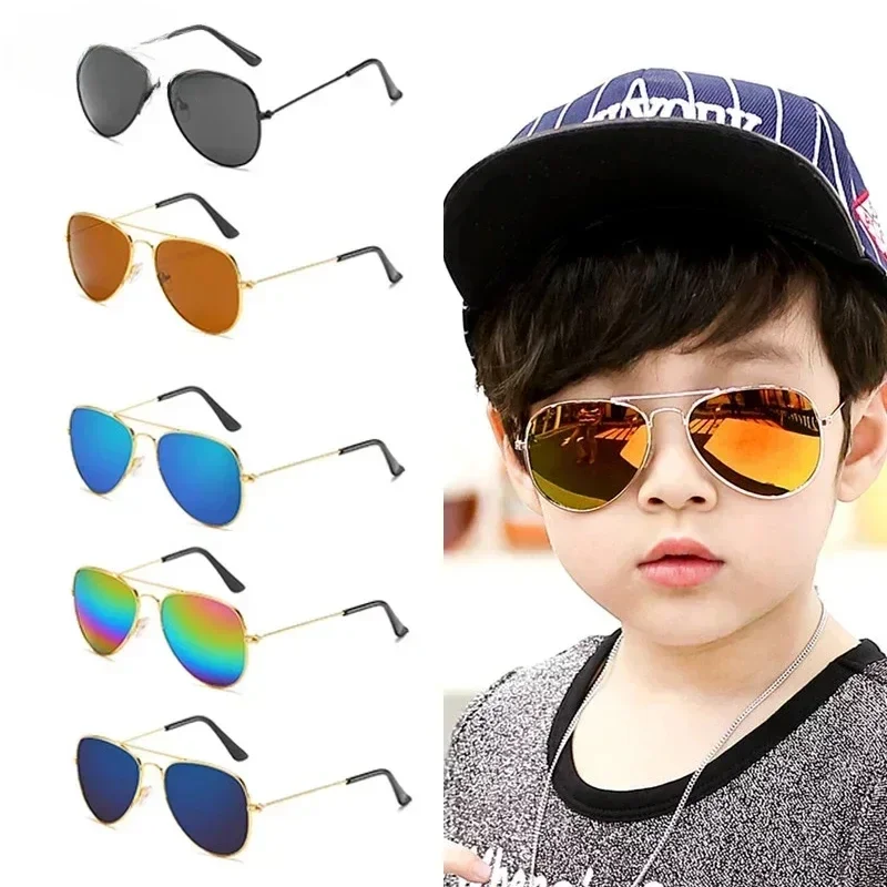 New Kids Sunglasses Fashion Colorful Boys Girls Reflective Sunglasses Kids Baby UV400 Outdoor High Definition Eyewear