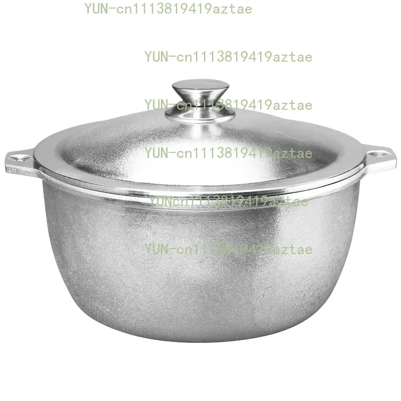 Old-style die-cast aluminum pots, stir-frying pans, thickened and tall, large capacity stainless steel soup pots, non-stick pans