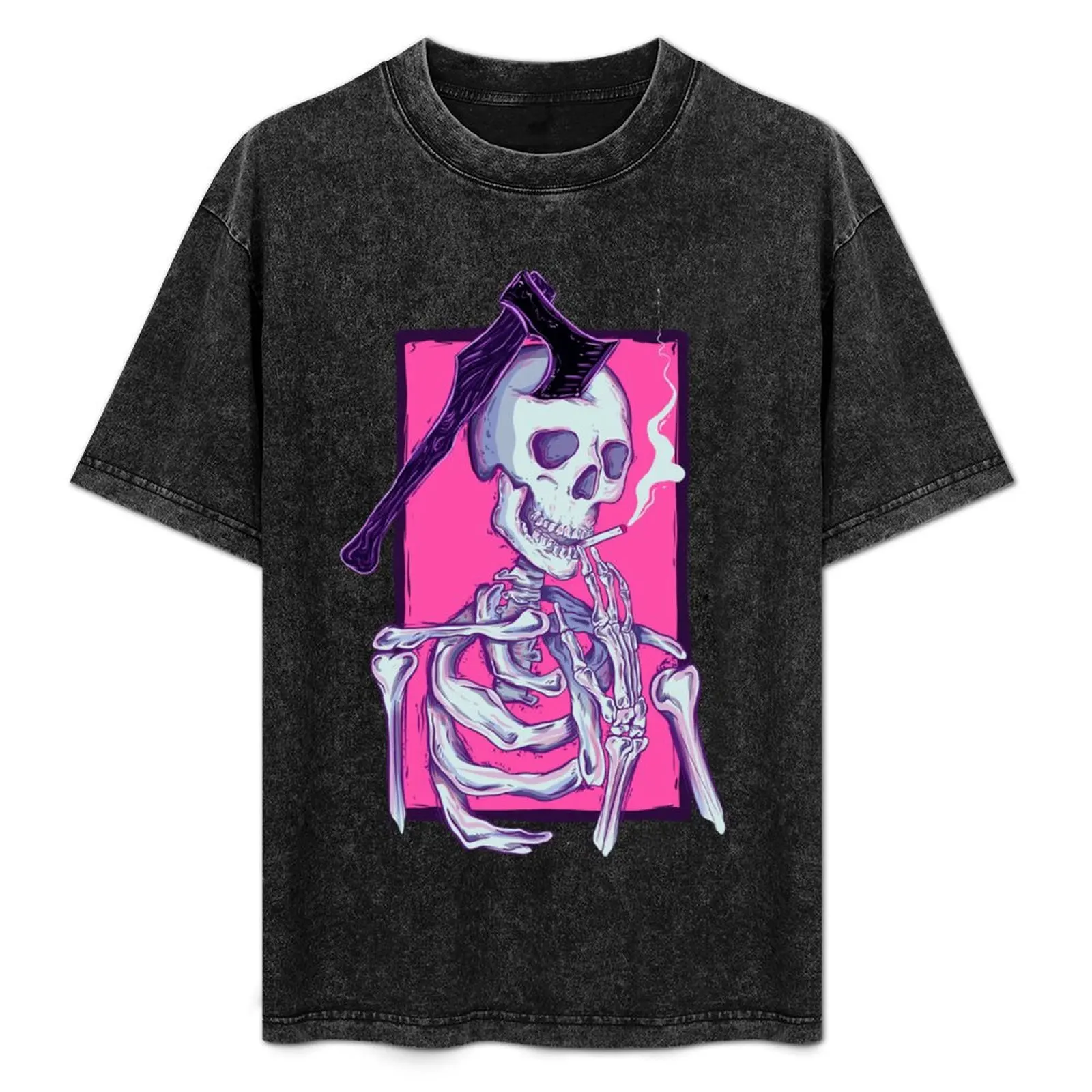 Skeleton axe T-Shirt Large Size Casual Short Sleeve Top