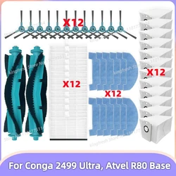 Fit For Conga 2499 Ultra Home Advanced/Titanium X-Treme, Midea VCR M7 LITE, Atvel R80 Base Parts Roller Brush Filter Mop Bag