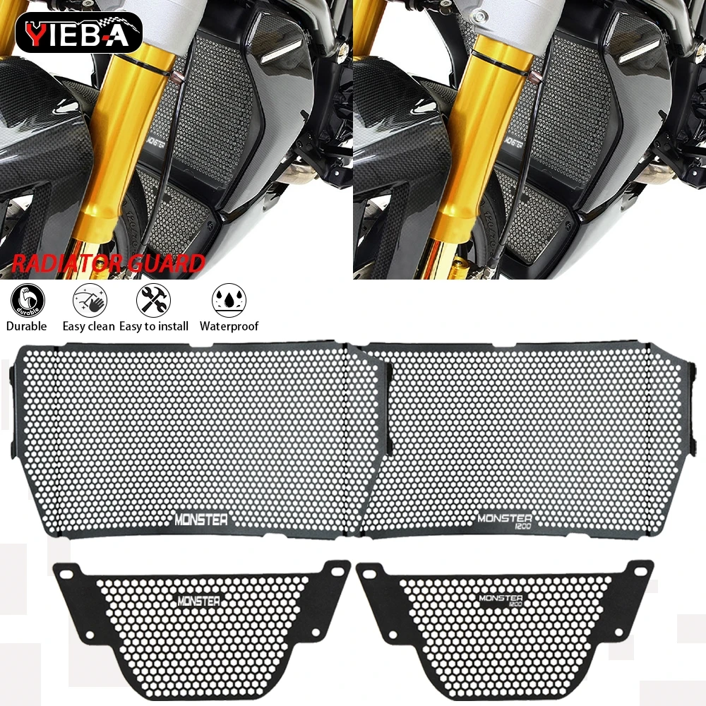 

For Ducati Monster 821 1200 S 2013 2014 2015 2016 2017 2018 2020 2019-2023 Radiator Grille Cover Water Cooler Guard Protector