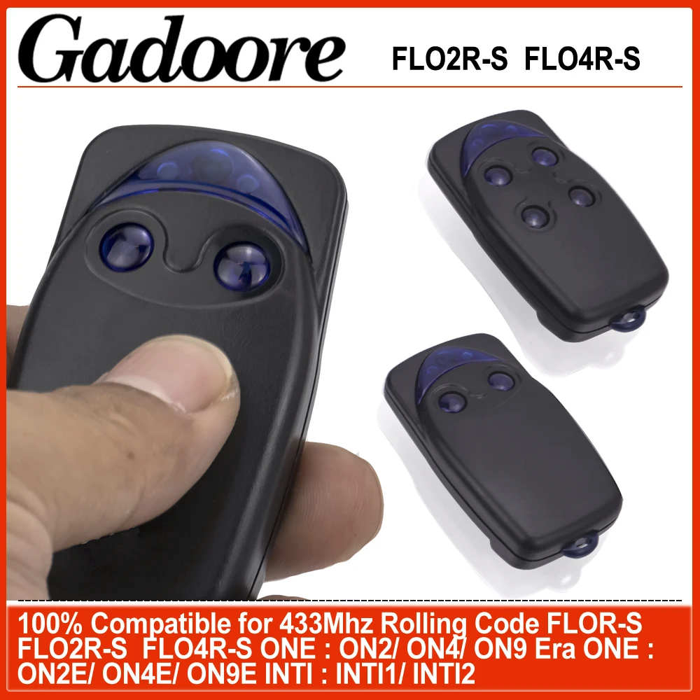 Gadoore FLO2R-S FL04R-S  433MHz Rolling Code  Garage Door Remote FLO2R-S FL04R-SNice FLOR-S  FLO2R-S FLO4R-S Gate Remote