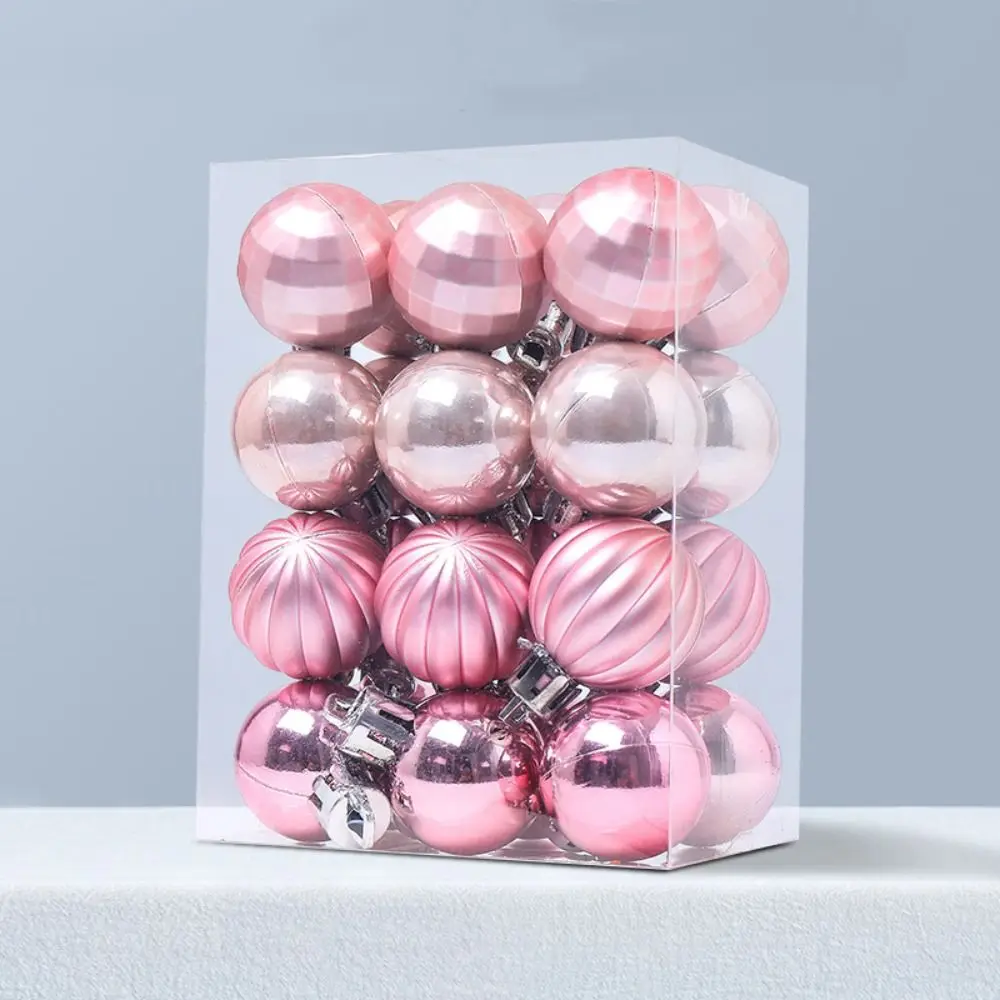 24 قطعة الحرف 3 سنتيمتر عيد الميلاد الكرة مجموعة حساسة مقاوم للماء شجرة عيد الميلاد قلادة الإبداعية رسمت معلقة حلية عطلة