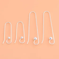 S925 sterling silver semi-finished jewelry accessories Bead ear hooks can be opened hanging pendants handmade DIY materials