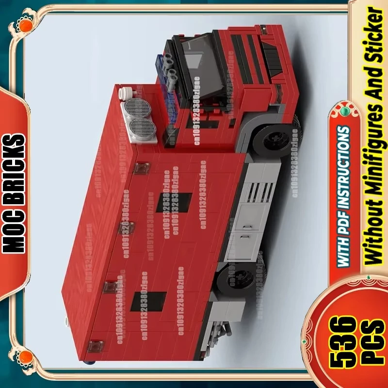 Moc Building Blocks Rotterdam Fire Command Truck Technology Modular Bricks Model Toys