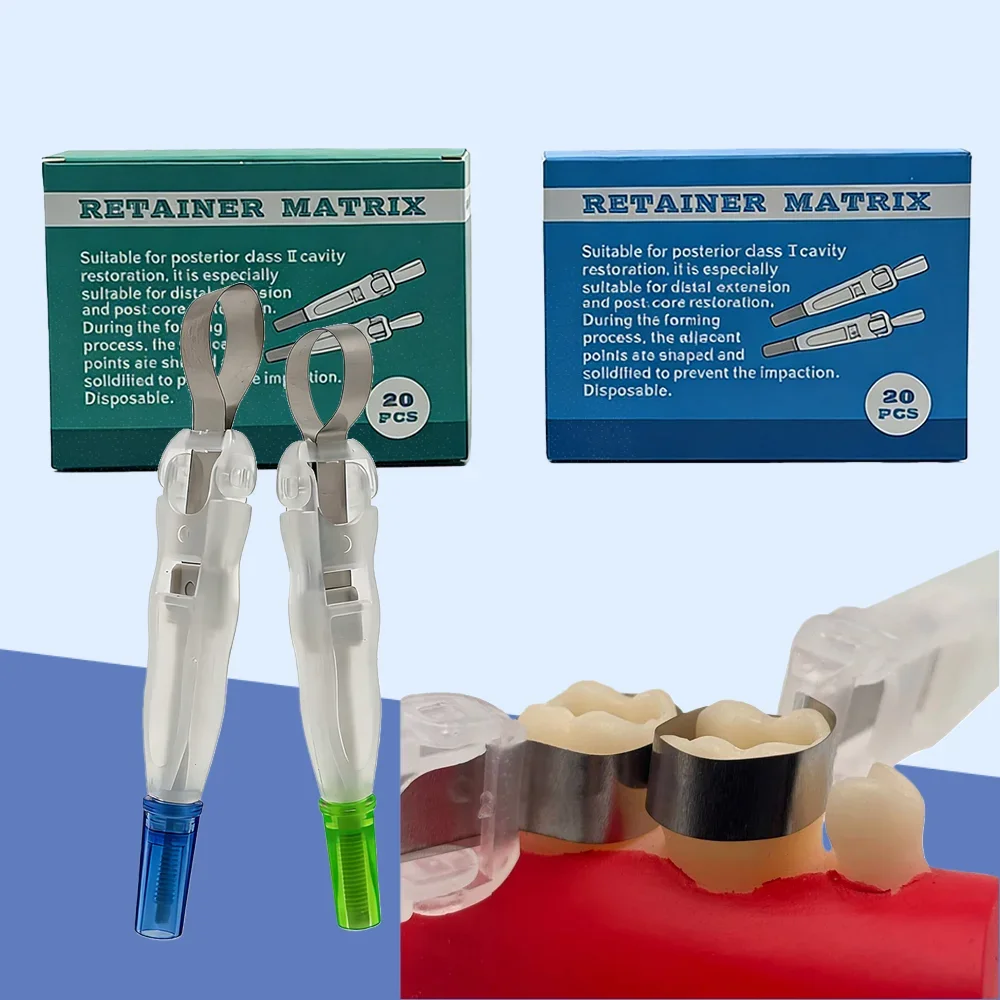 

20Pcs Dental Matrix Bands Formed Sectional Matrix System Roll Type Retainer Dental Crown Materials Dental Materials