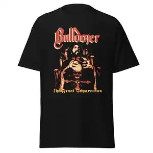 Bulldozer Band T-Shirt Black Metal Band Merch Gothic Clothing for Metalheads