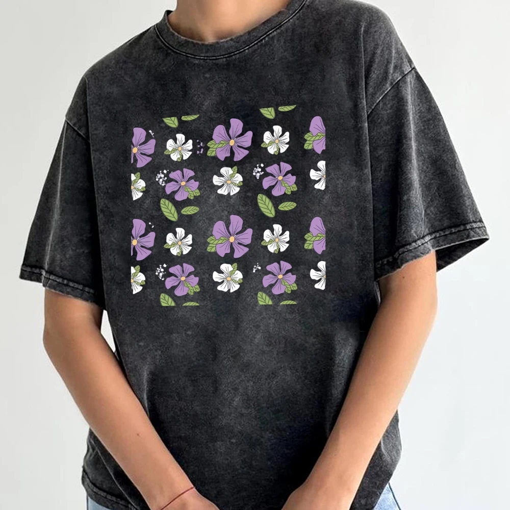 المرأة فضفاضة تناسب عادية الجرافيك قميص مطبوع Y2k 2000s الملابس خمر مريحة لينة الشارع الشهير القطن للجنسين ملابس عصرية