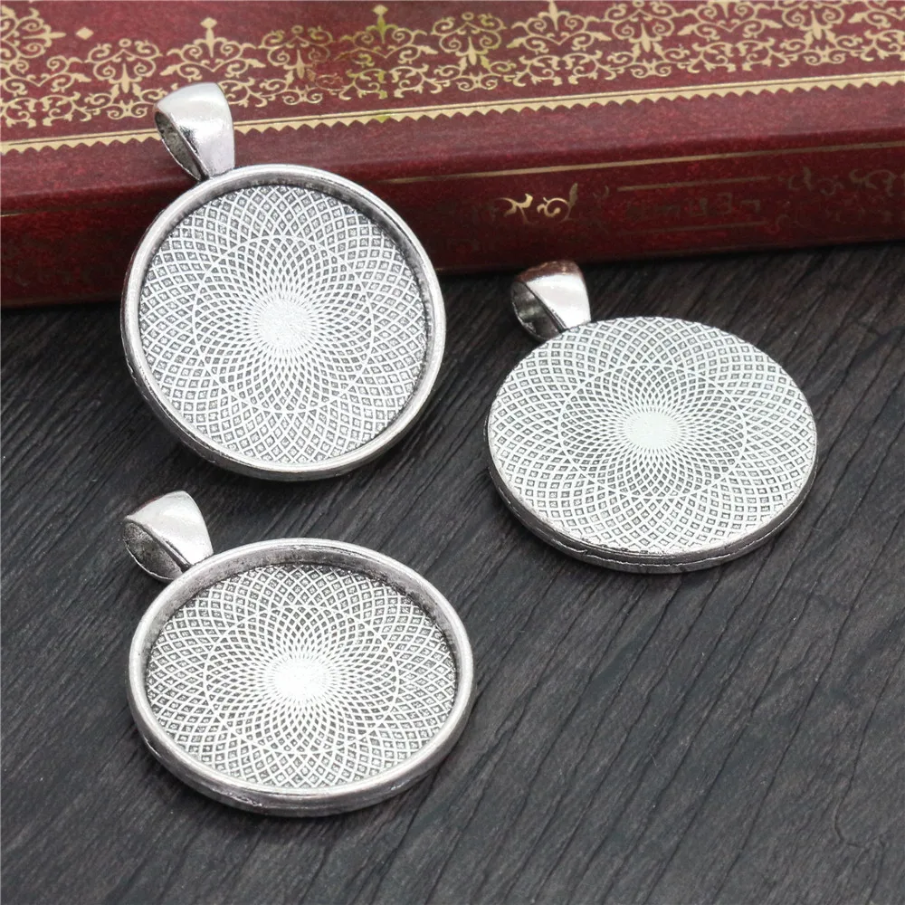 20mm 25mm 30mm Inner Size 10 Colors Plated Classic pattern series Fit 20/25/30mm Glass Cabochon Base Setting Tray