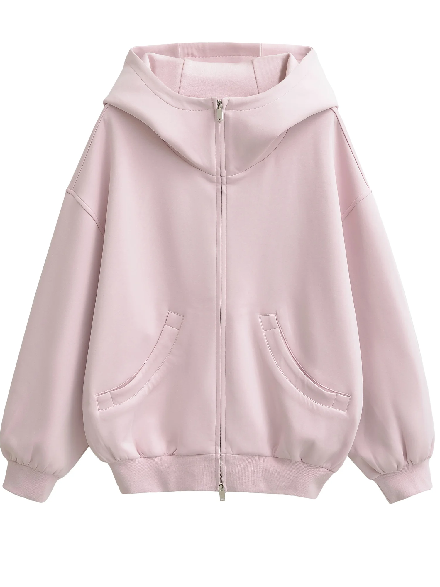 Felpa con cappuccio retrò americana BF Boyfriend Sle con cerniera Lazy Feel Capispalla Cardigan Felpa con cappuccio lunga alla moda