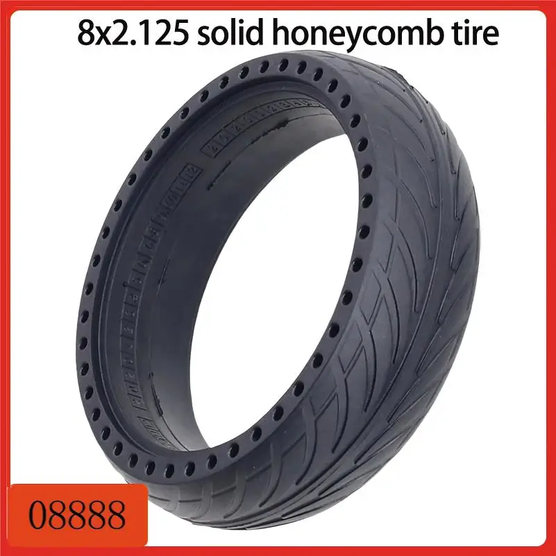 

Upgrade your electric scooter with this 8x2.125 solid rubber tire, 8-inch size for durability and comfort.
