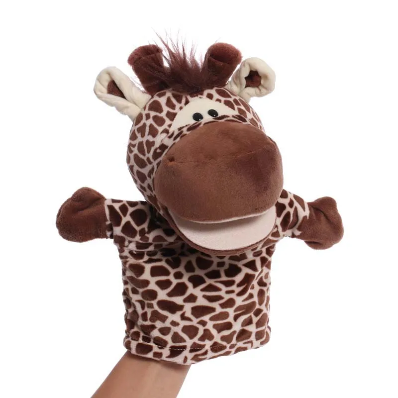 23cm Tier Handpuppe rtoon Plüschtiere Baby pädagogische Tier Handpuppen so tun, als würden sie Geschichte Puppe Spielzeug für Kinder Kind erzählen